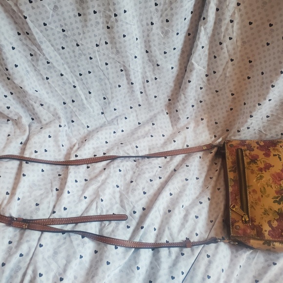 Patricia Nash Genuine Leather Floral Crossbody Bag - Picture 8 of 12